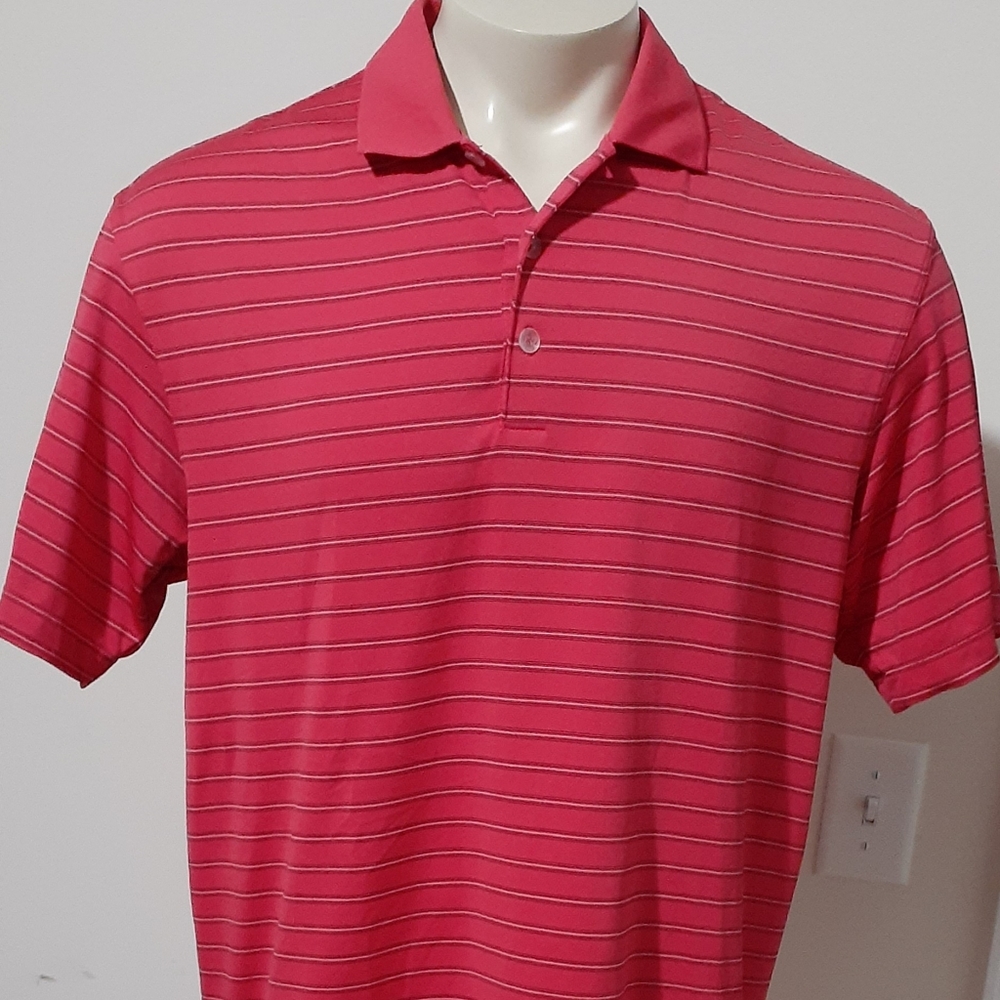 Nike Golf Men's Short Sleeve Striped Polo Shirt Size M